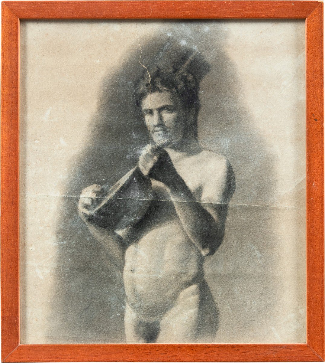 Pittore italiano (inizi XX sec.) - Nudo maschile accademico.