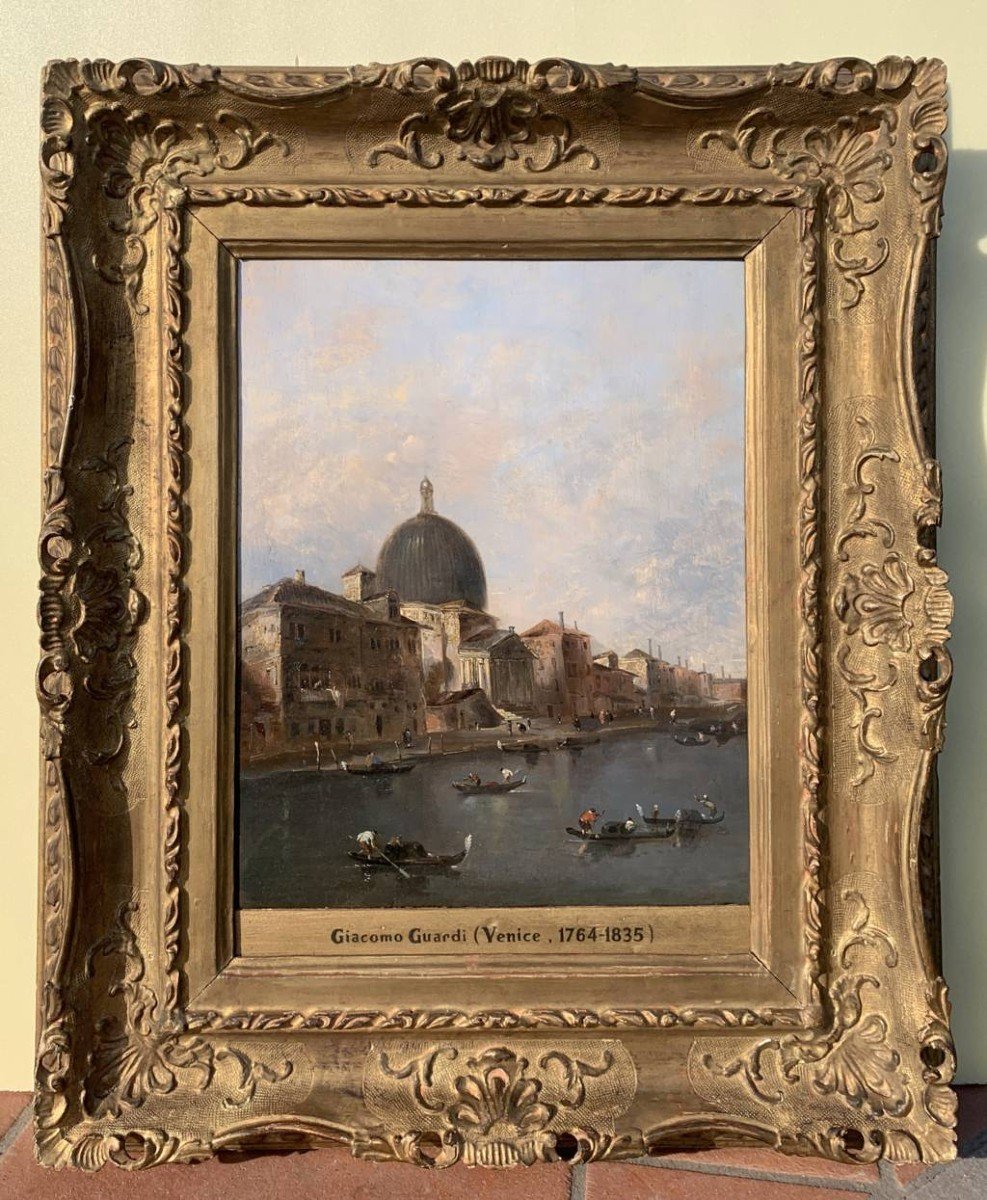 Giacomo Guardi(Venezia 1764 - Venezia 1835)- Venezia, veduta con la chiesa di S. Simeon Piccolo-photo-2