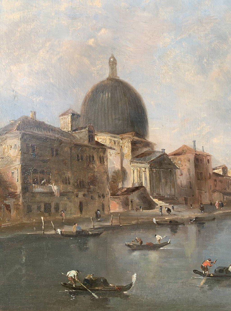 Giacomo Guardi(Venezia 1764 - Venezia 1835)- Venezia, veduta con la chiesa di S. Simeon Piccolo-photo-3