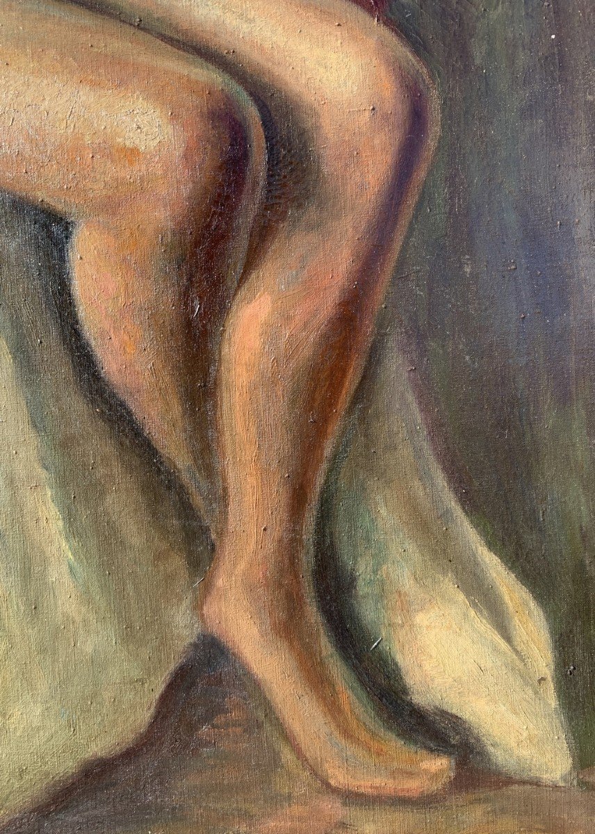 Pittore francese (inizi XX sec.) - Nudo femminile.-photo-4