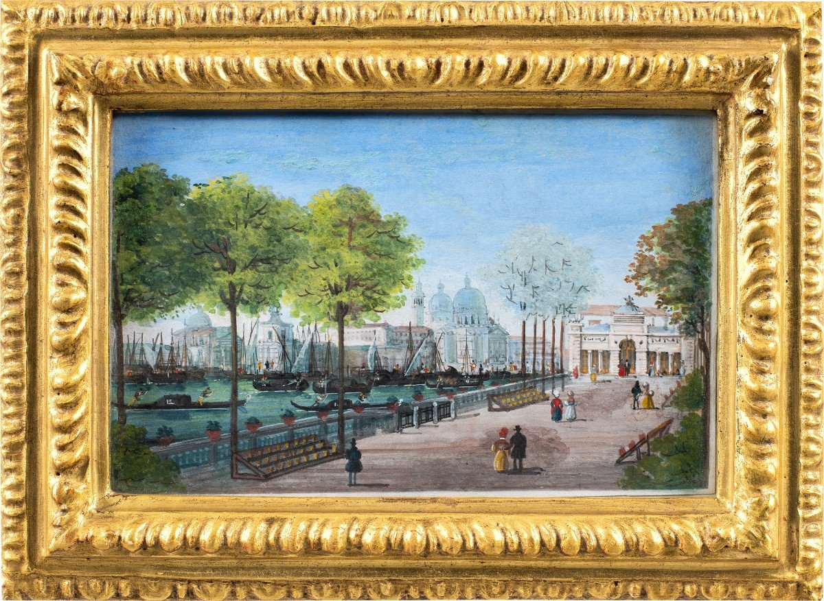 Pittore veneziano (inizio XIX sec.) - Veduta di Venezia.
