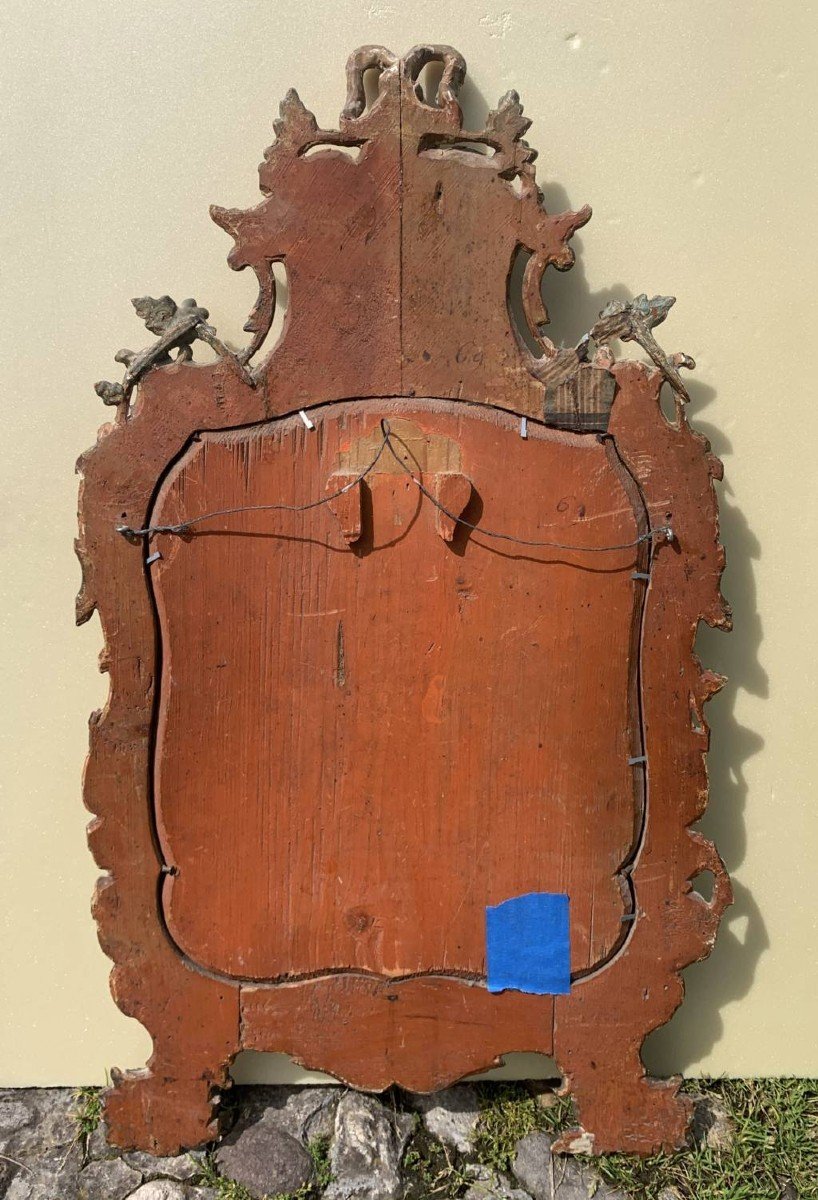 Specchierina in legno intagliato, laccato e dipinto. Venezia, seconda metà XVIII sec.-photo-1