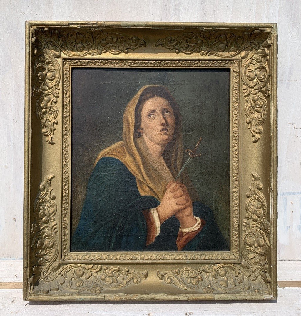 Pittore italiano (inizi XIX sec.) - Mater Dolorosa.-photo-4