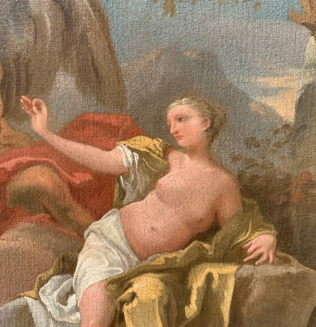 Pittore veneziano (XVIII sec.) - Bozzetto per Venere e Crono.-photo-3