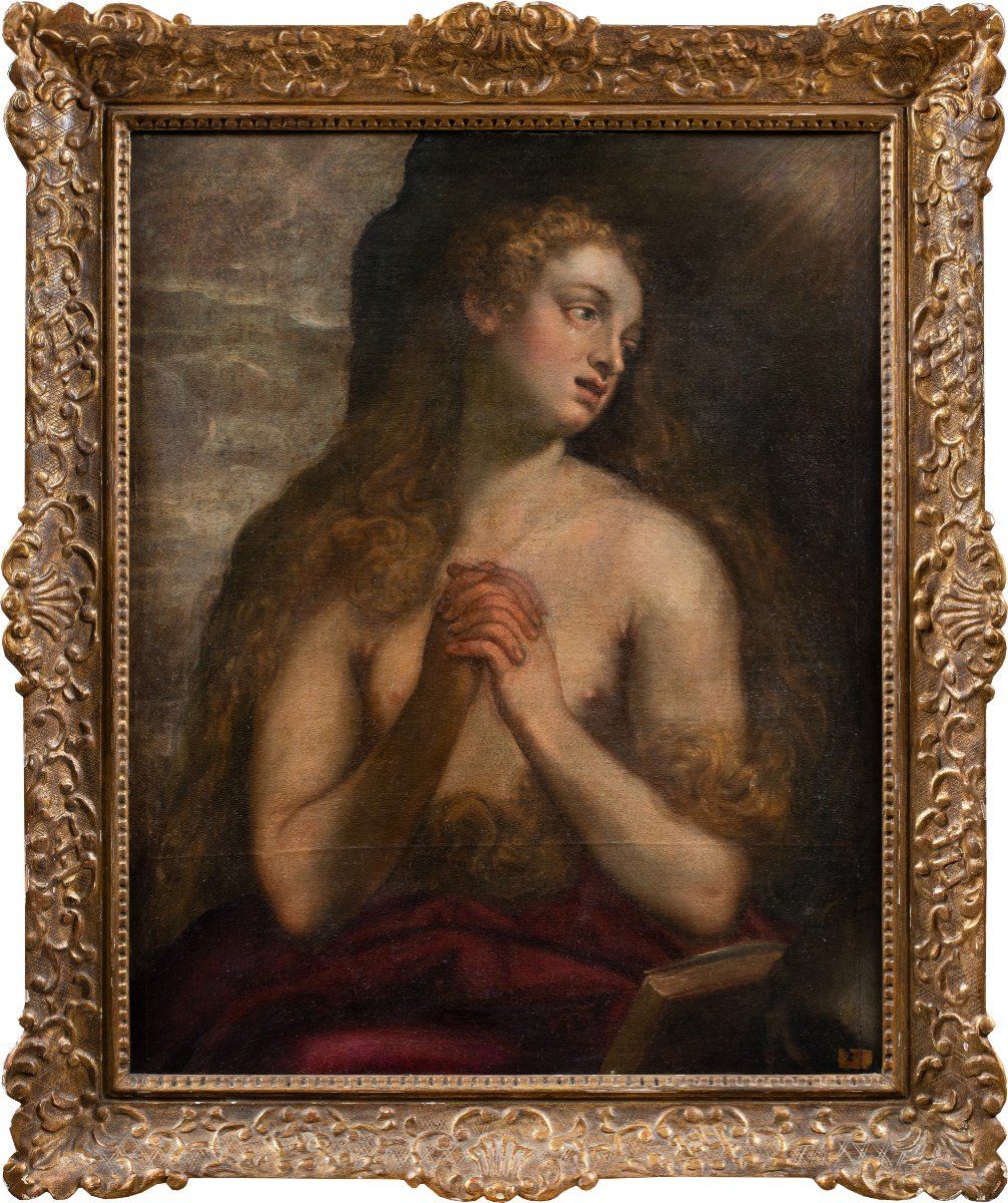 Domenico Tintoretto (Venezia 1560 - Venezia 1635) cerchia di - Maddalena.
