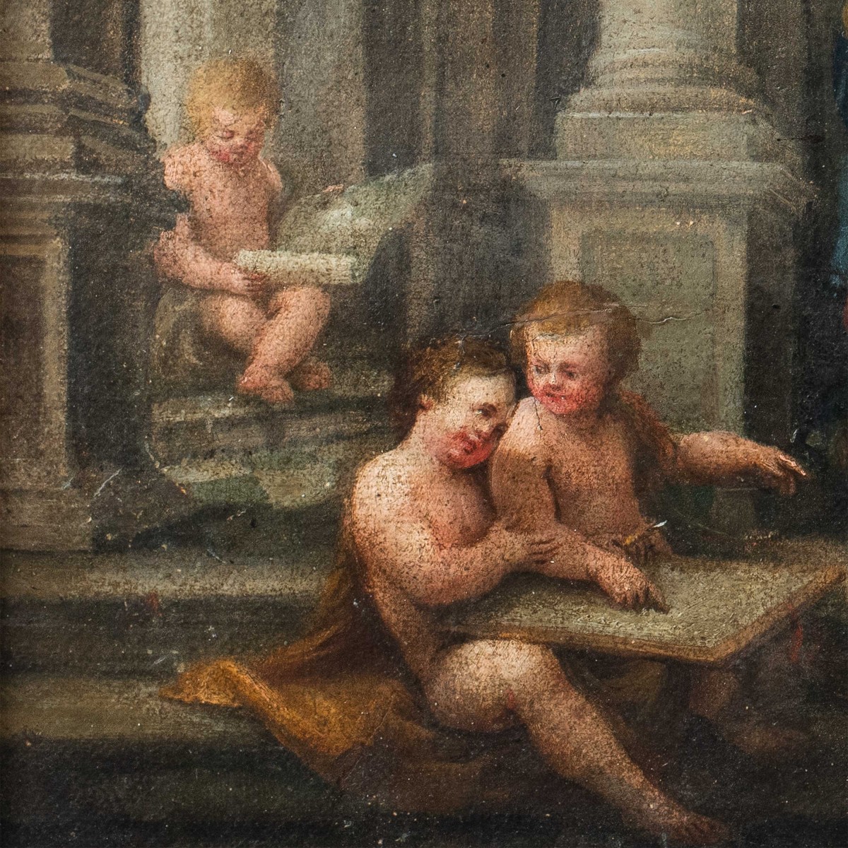 Maestro francese (XVIII sec.) - Allegoria delle Arti.-photo-3