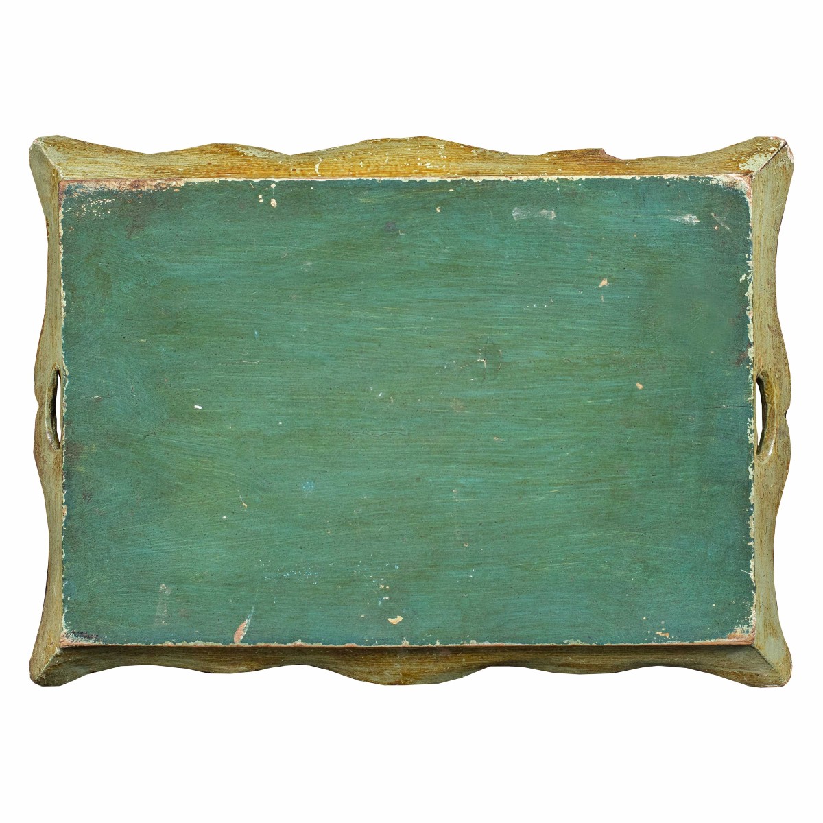Vassoio in legno laccato e dipinto. Venezia, XVIII secolo.-photo-2