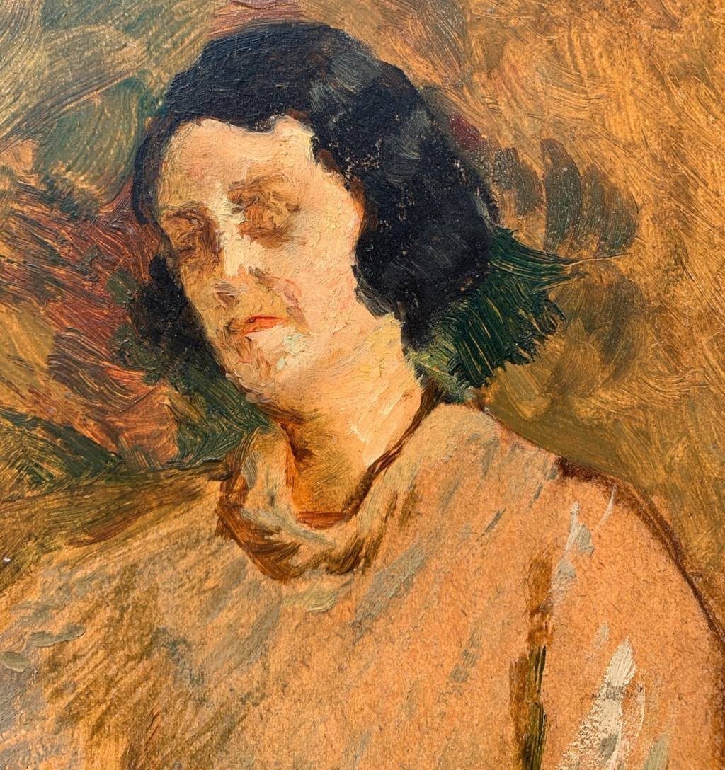 Vincenzo De Stefani (Verona, 1859 – Venezia, 1937) - Ritratto di donna.-photo-1
