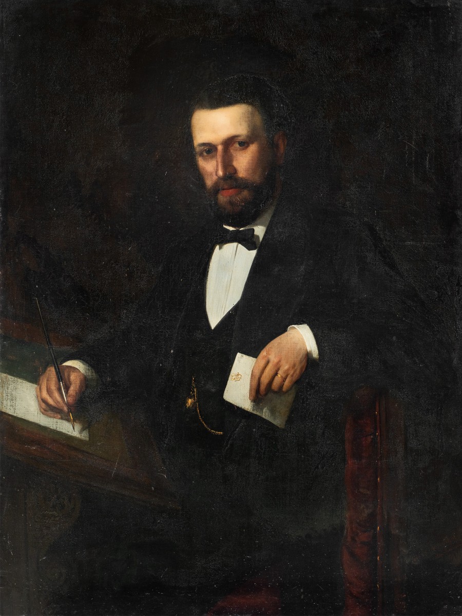 Tobias Edward Rosenthal, detto Toby (Strasburgo 1848 - Monaco 1917) - Ritratto di gentiluomo