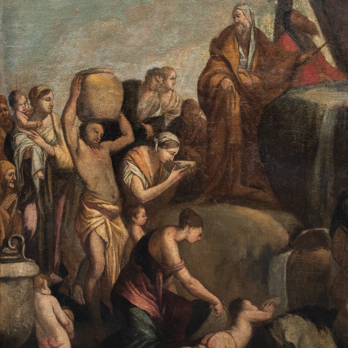 Giulio Carpioni (Venezia 1613-Vicenza 1678) bottega di - Mosè fa scaturire l’acqua dalle rocce.-photo-2