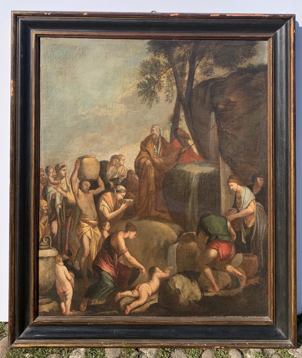 Giulio Carpioni (Venezia 1613-Vicenza 1678) bottega di - Mosè fa scaturire l’acqua dalle rocce.-photo-4