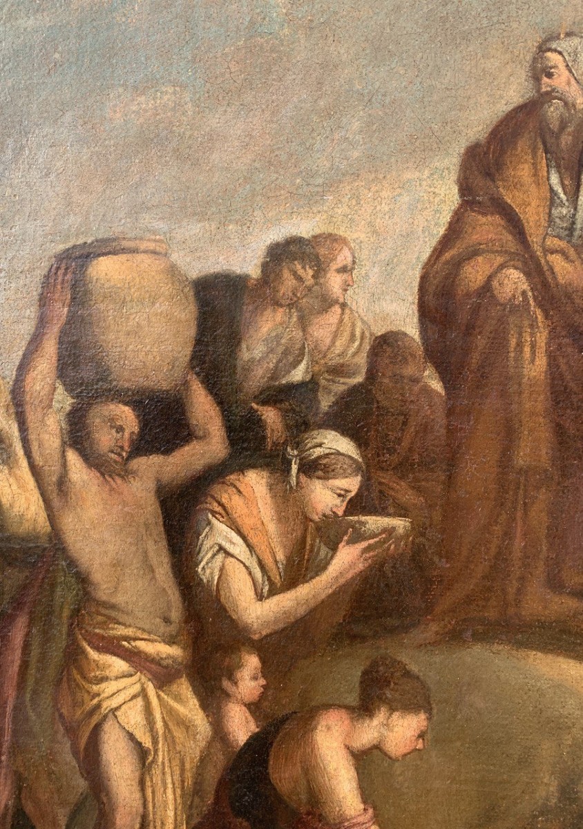Giulio Carpioni (Venezia 1613-Vicenza 1678) bottega di - Mosè fa scaturire l’acqua dalle rocce.-photo-1