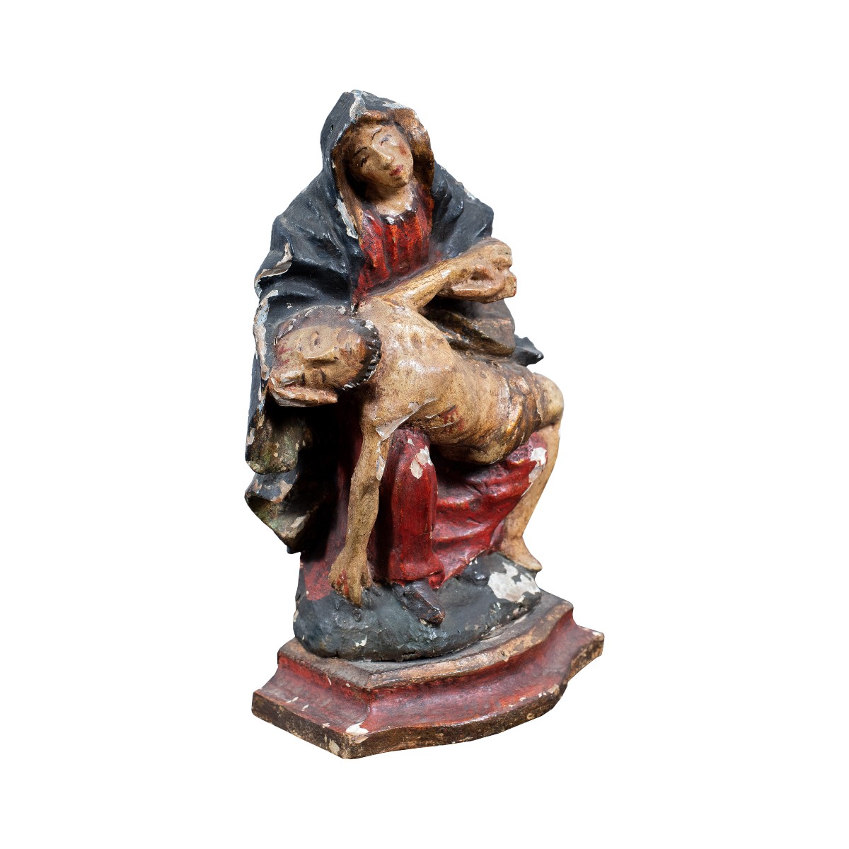 Scultura in legno intagliato e dipinto - Pietà - Italia, XVIII sec.-photo-2