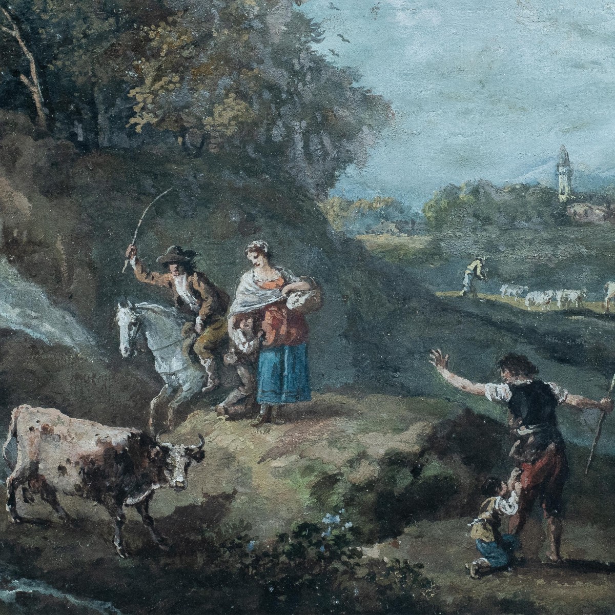 Francesco Zuccarelli (Pitigliano 1702 - Firenze 1788) - Paesaggio fluviale.-photo-2