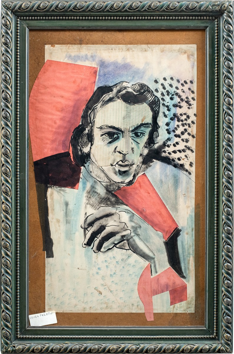 Sever Frentiu (Săcuieni 1931 - Bucarest 1997) - Ritratto maschile.