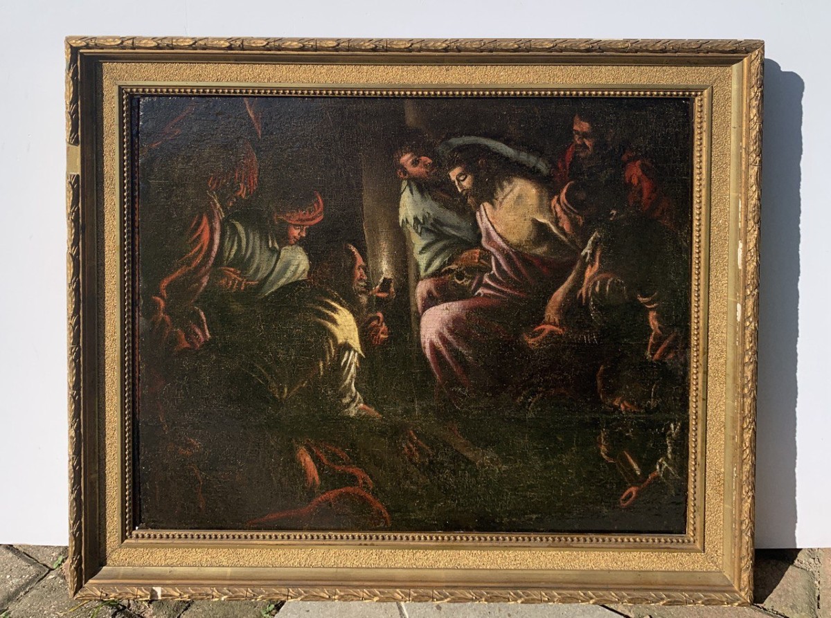 Seguace di Jacopo Da Ponte, detto Jacopo Bassano (XVII) - Cristo deriso.-photo-4