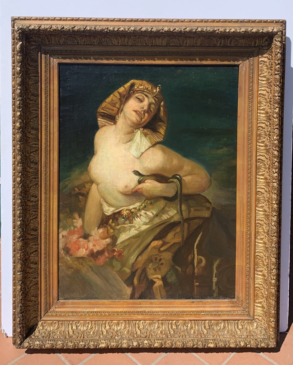 Pittore simbolista francese (XIX sec.) - Cleopatra.-photo-4