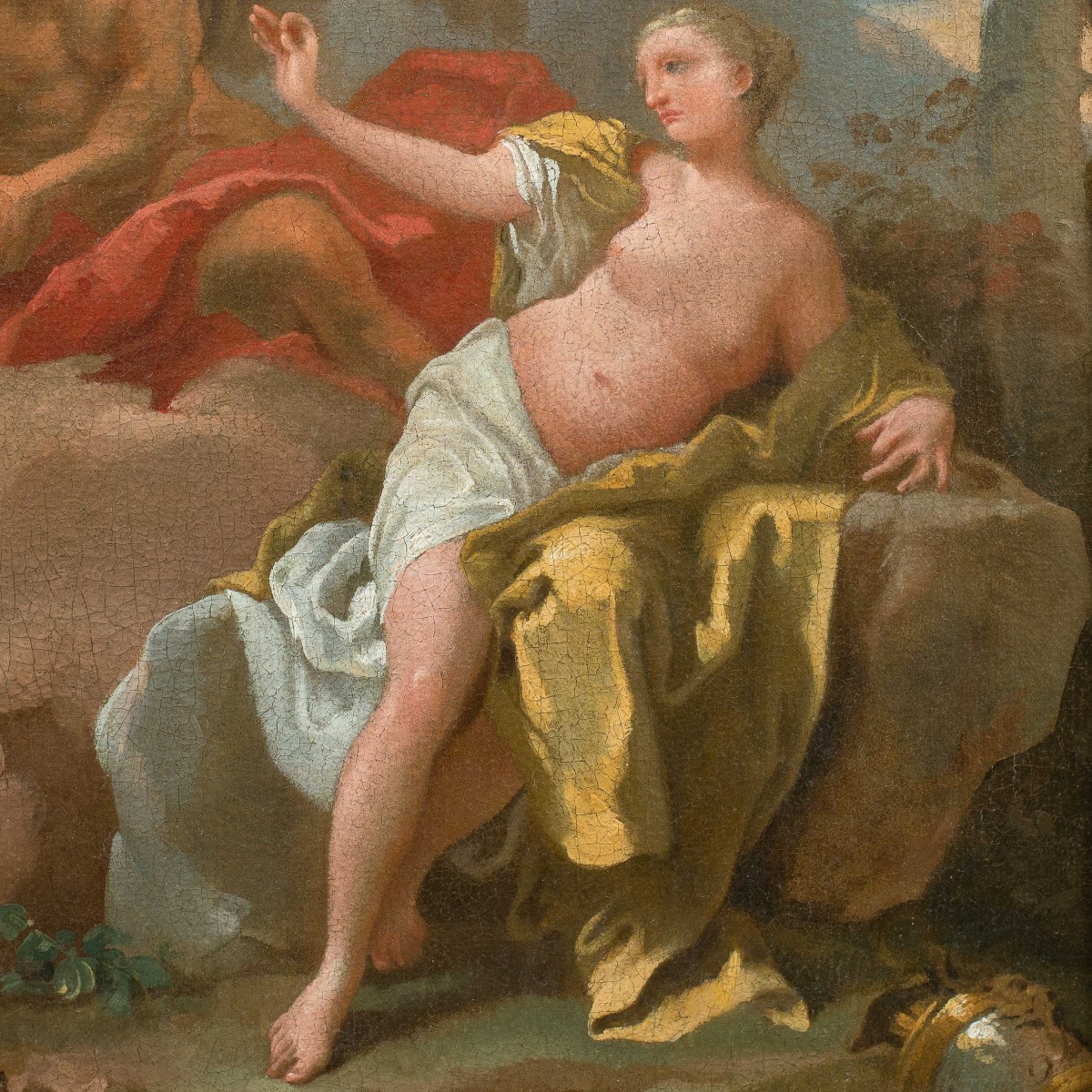 Pittore veneziano (XVIII sec.) - Venere e Crono (bozzetto preparatorio). -photo-2