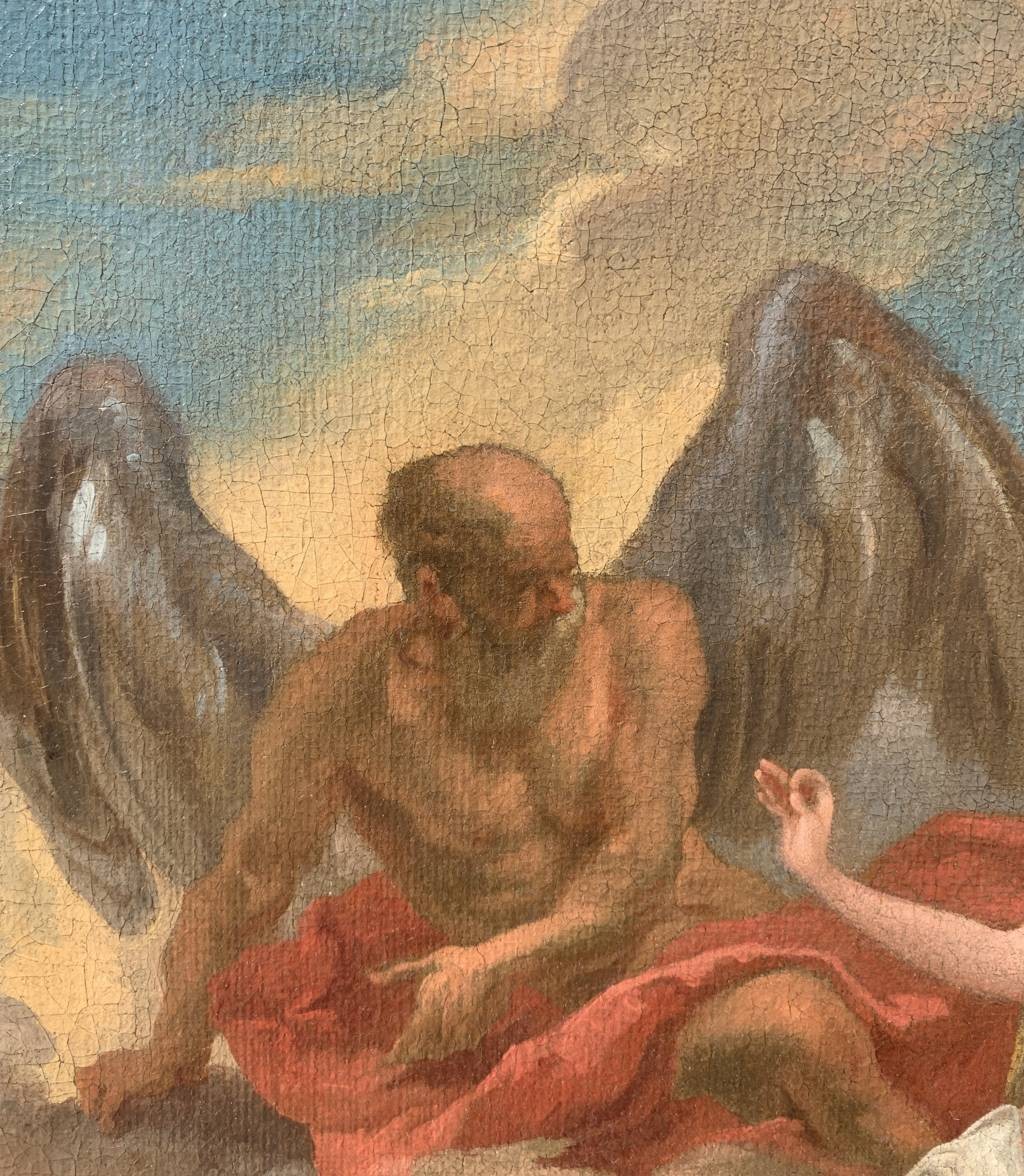Pittore veneziano (XVIII sec.) - Venere e Crono (bozzetto preparatorio). -photo-2