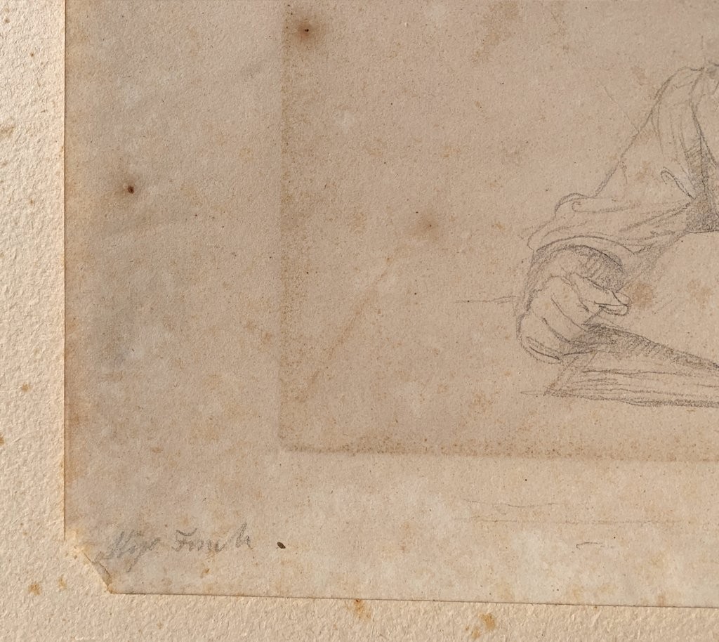 Disegnatore italiano (XVIII-XIX sec.) - Studio per una scrittrice.-photo-2