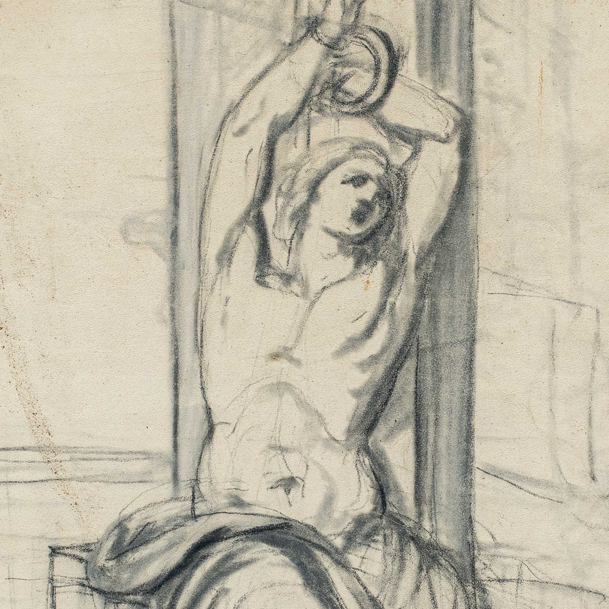 Disegnatore italiano (XVIII-XIX sec.) - Studio per un S. Sebastiano.-photo-2