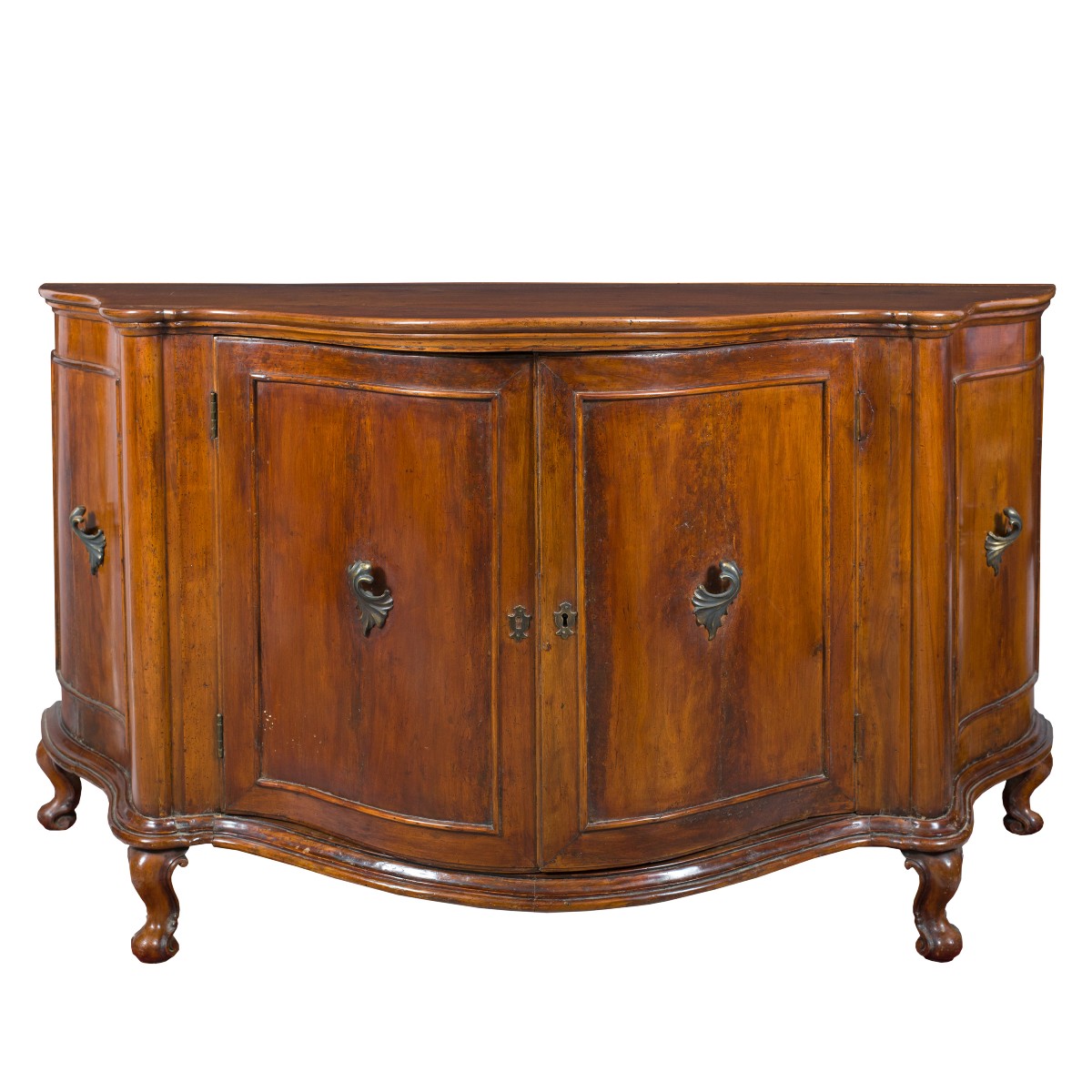 Credenza in legno di noce massello. Venezia, XVIII secolo.