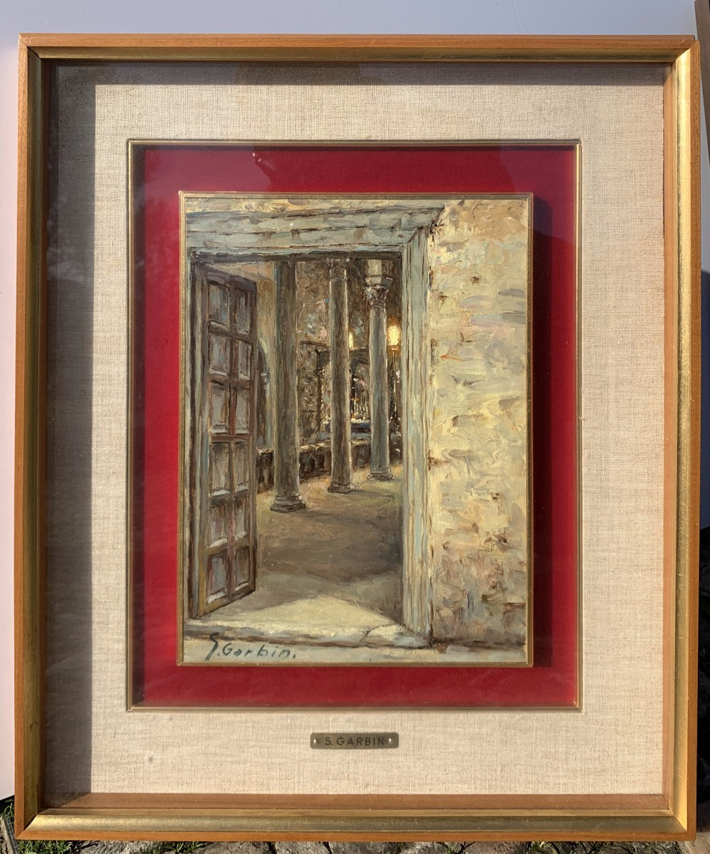 Sebastiano Garbin (Attivo a Trieste nel XX sec.) - Interno della cattedrale di Parenzo.-photo-3