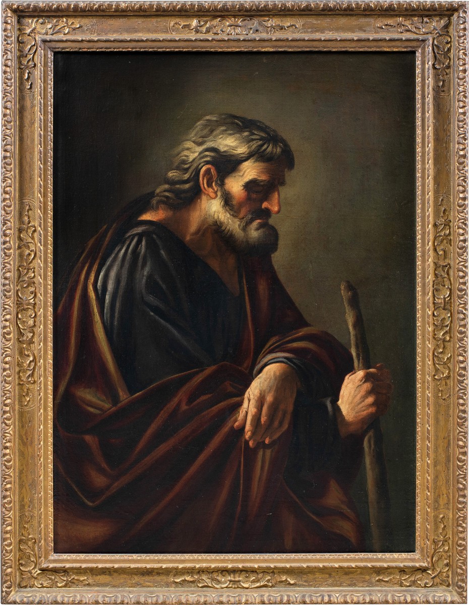 Jusepe de Ribera (Xàtiva 1591 - Napoli 1652) cerchia di - San Giuseppe.