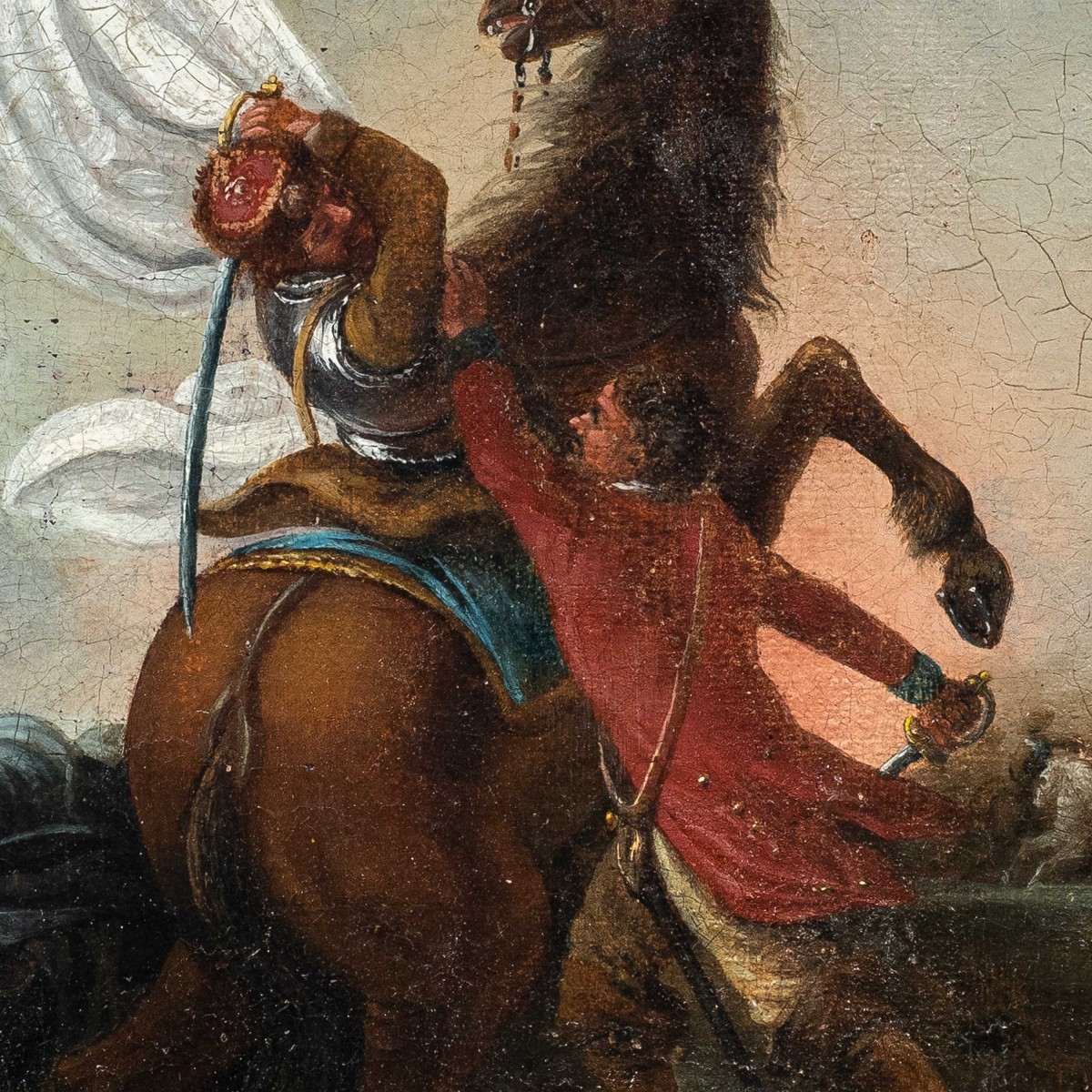 Francesco Casanova (Londra 1727 – Mödling 1803) attribuito a - Scena di battaglia a cavallo.-photo-2