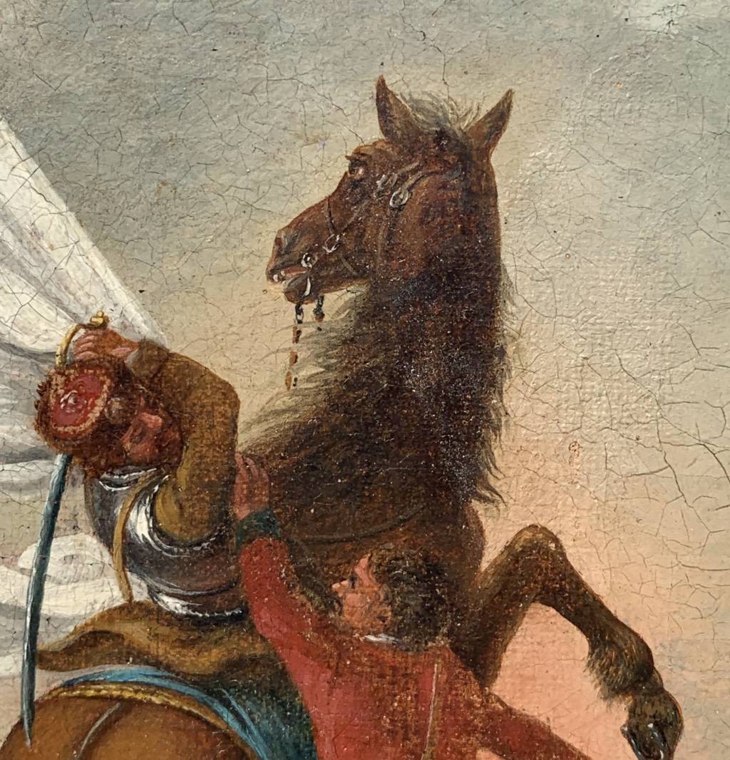 Francesco Casanova (Londra 1727 – Mödling 1803) attribuito a - Scena di battaglia a cavallo.-photo-1