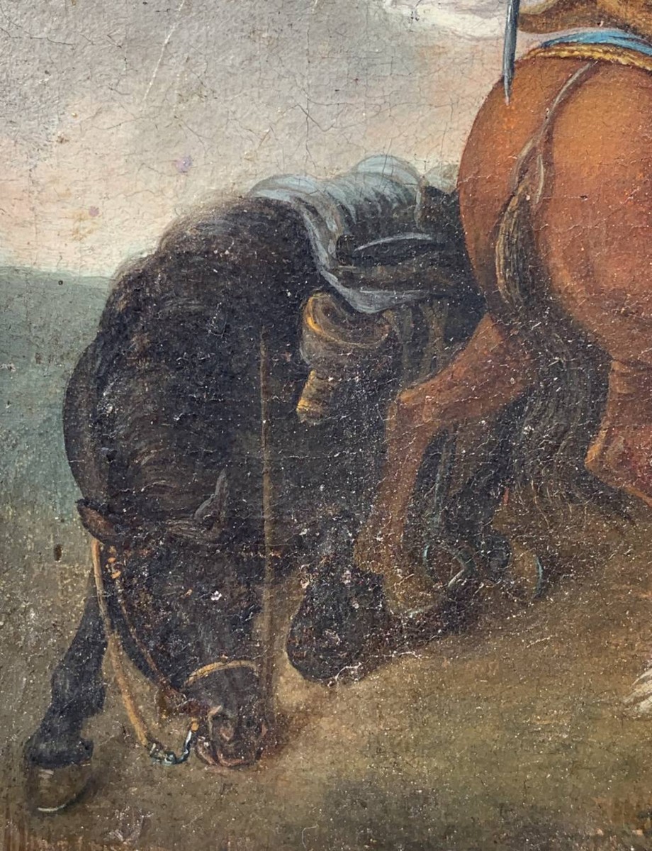 Francesco Casanova (Londra 1727 – Mödling 1803) attribuito a - Scena di battaglia a cavallo.-photo-2