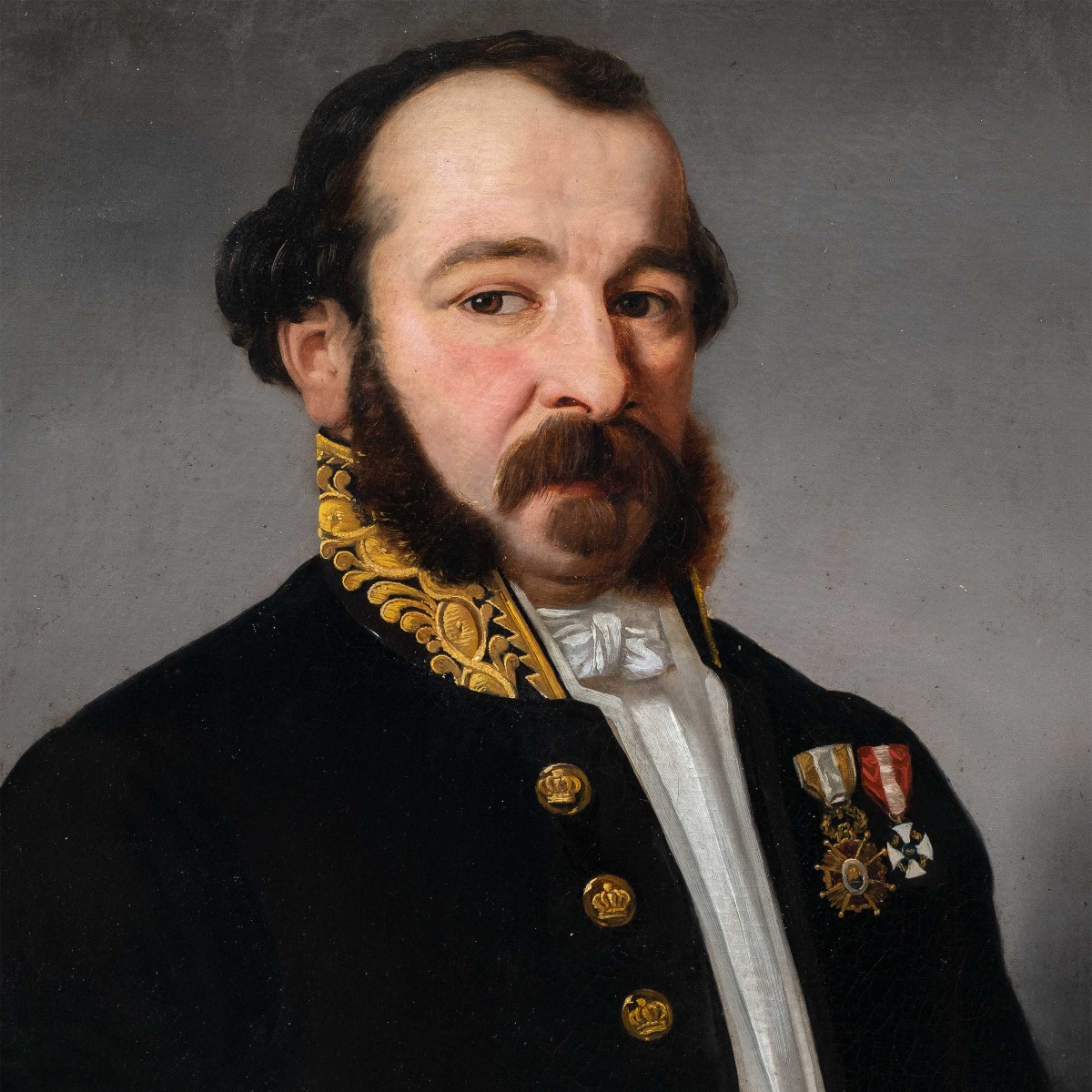 Pittore europeo (1804-1867 ca.) - Ritratto di ufficiale dell’Impero Austriaco.-photo-2