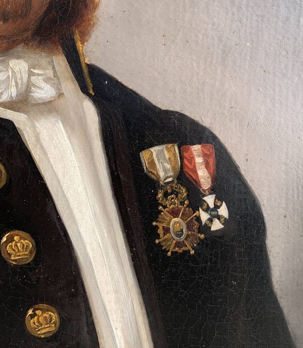 Pittore europeo (1804-1867 ca.) - Ritratto di ufficiale dell’Impero Austriaco.-photo-2