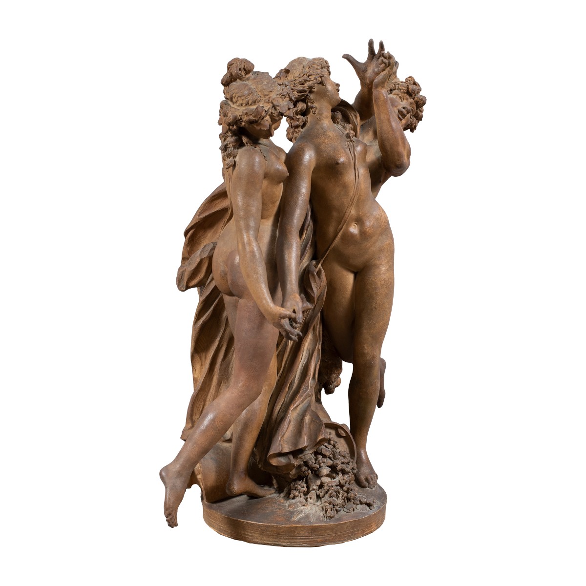 Scultura in terracotta - Baccanale. Seguace di Claude Michel, detto Clodion (1738 - 1814), XIX -photo-3