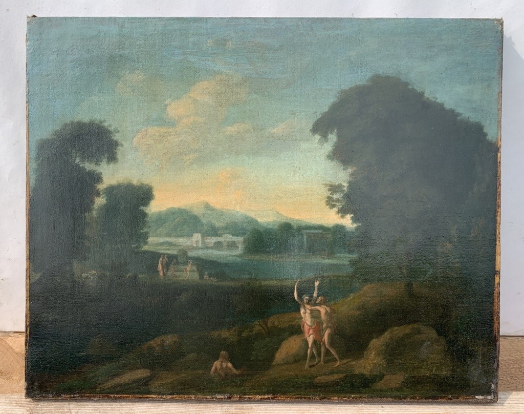 Cerchia di Hendrik Frans van Lint (Anversa 1684 - Roma 1763) - Apollo e Dafne.-photo-4