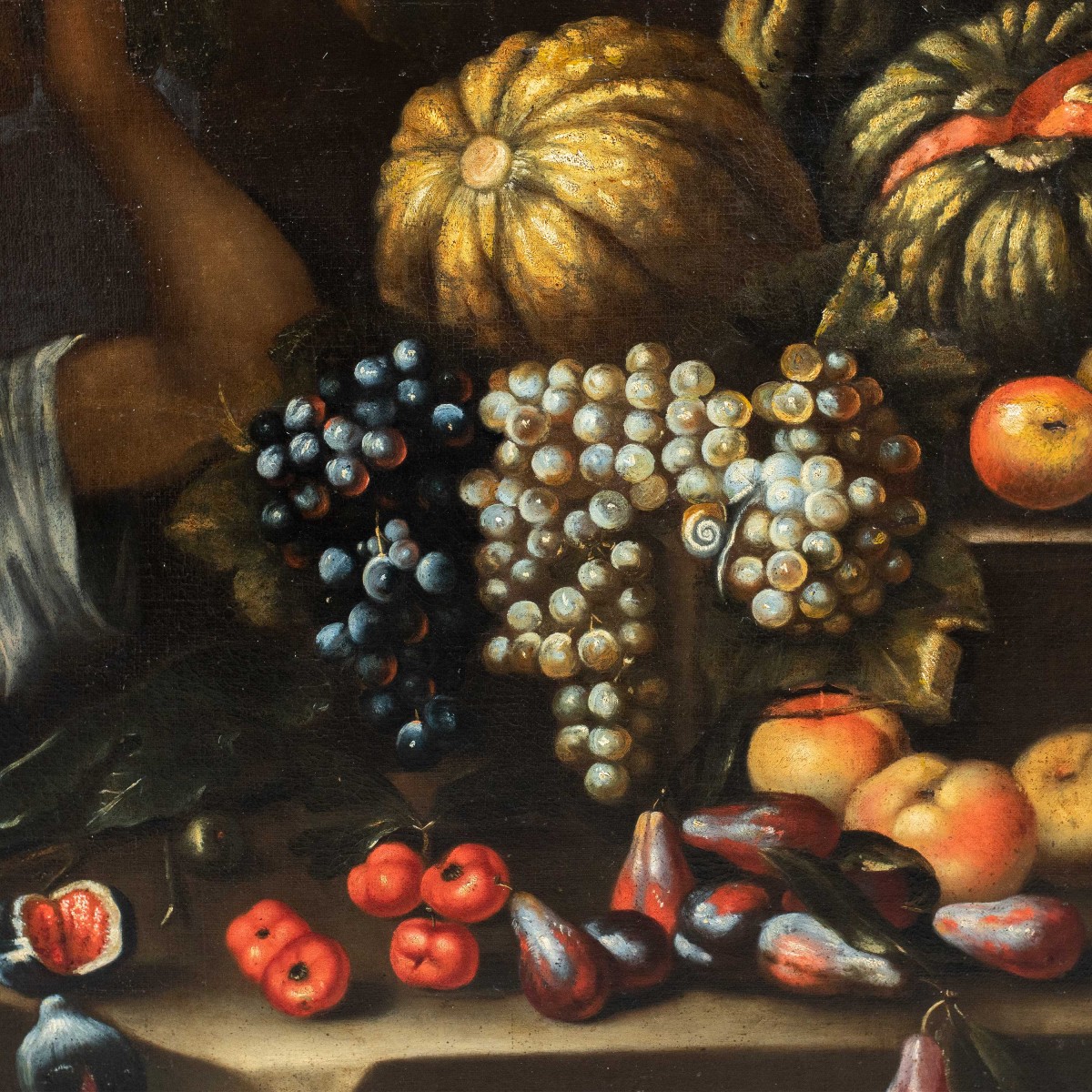 Francesco Annicini (Roma 1632 - post 1679) - Natura morta con fruttivendola.-photo-3