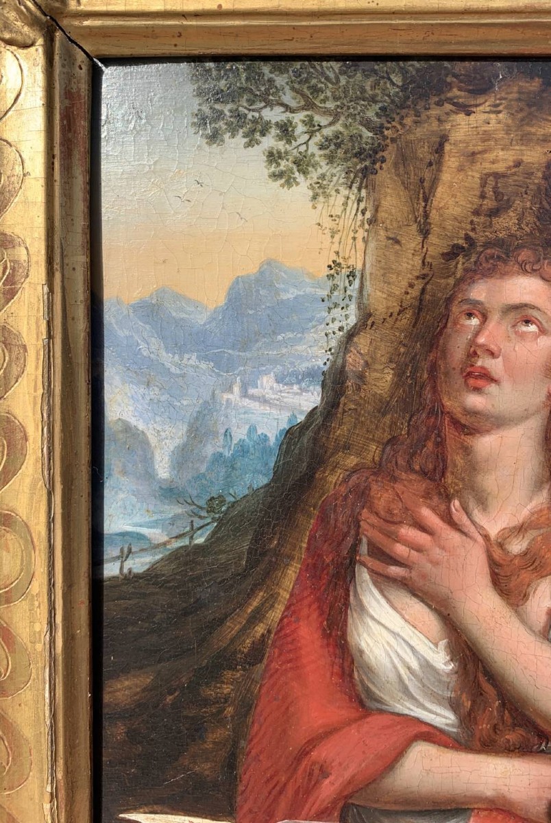 Tiziano Vecellio (Pieve di Cadore 1488 - Venezia 1576) seguace di - Maddalena penitente.-photo-1