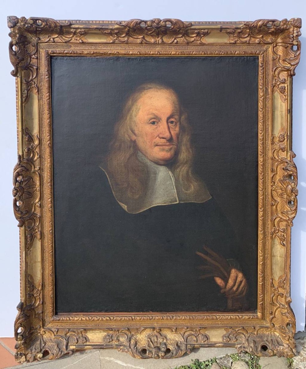 Nicolaes Maes (Dordrecht 1634 - Amsterdam 1693) cerchia di - Ritratto di gentiluomo.-photo-4