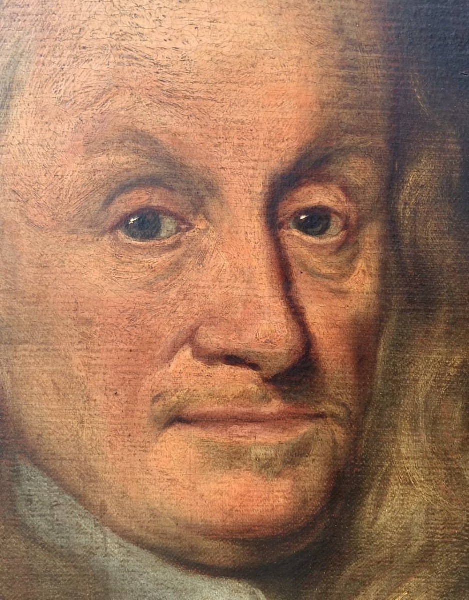 Nicolaes Maes (Dordrecht 1634 - Amsterdam 1693) cerchia di - Ritratto di gentiluomo.-photo-1