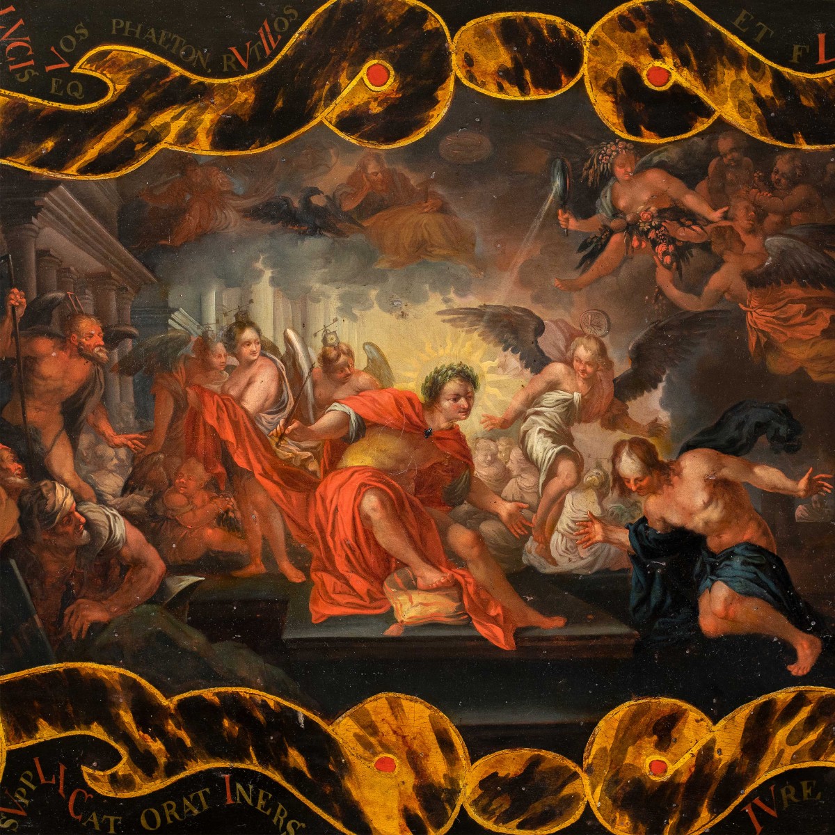 Pittore europeo (XVII-XVIII sec.) - Elio e Fetonte.-photo-2
