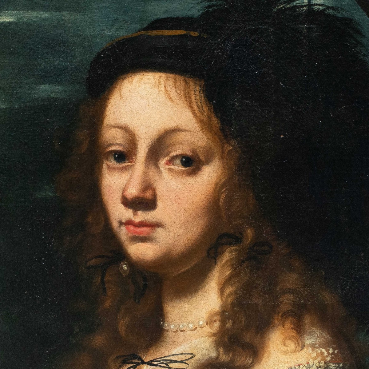 Pier Francesco Cittadini (Milano 1616 - Bologna 1681) attribuito - Ritratto di dama.-photo-2