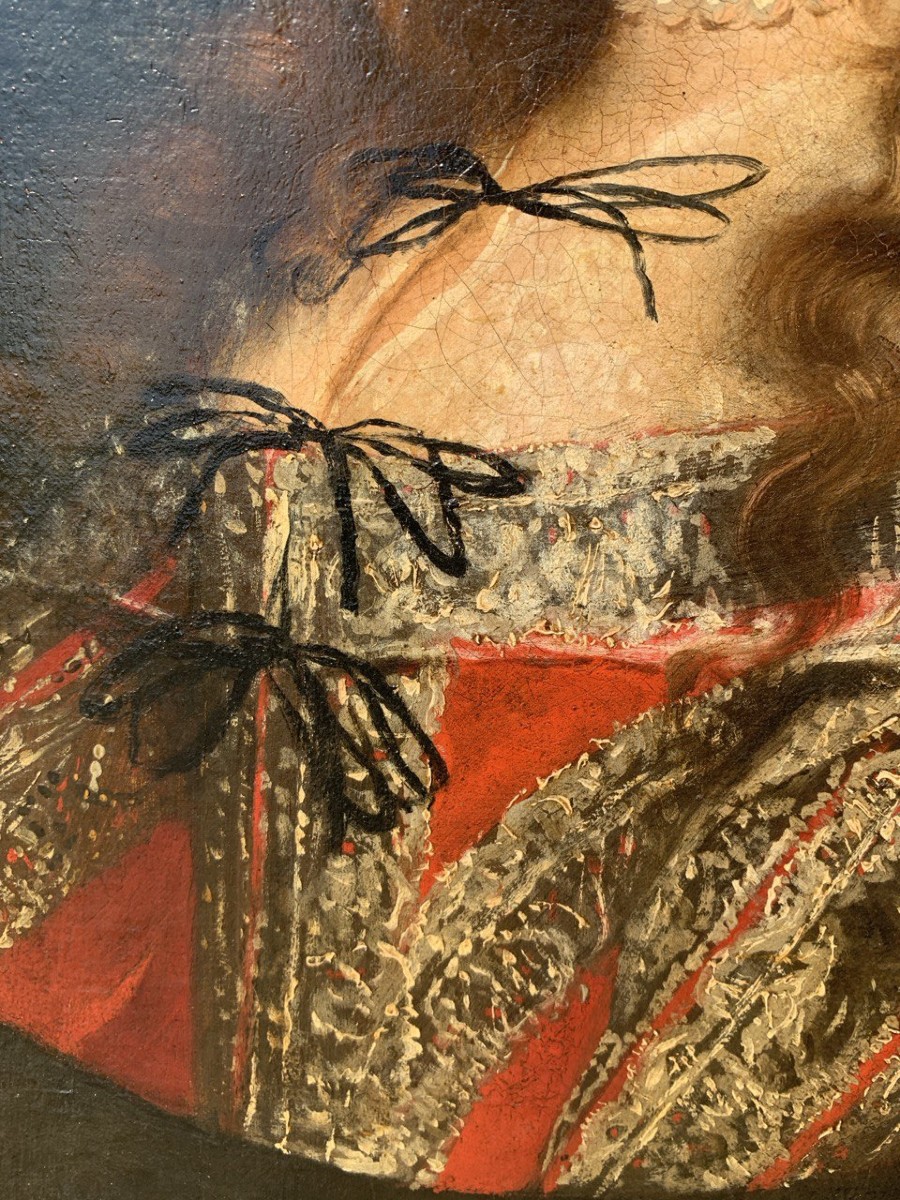 Pier Francesco Cittadini (Milano 1616 - Bologna 1681) attribuito - Ritratto di dama.-photo-2