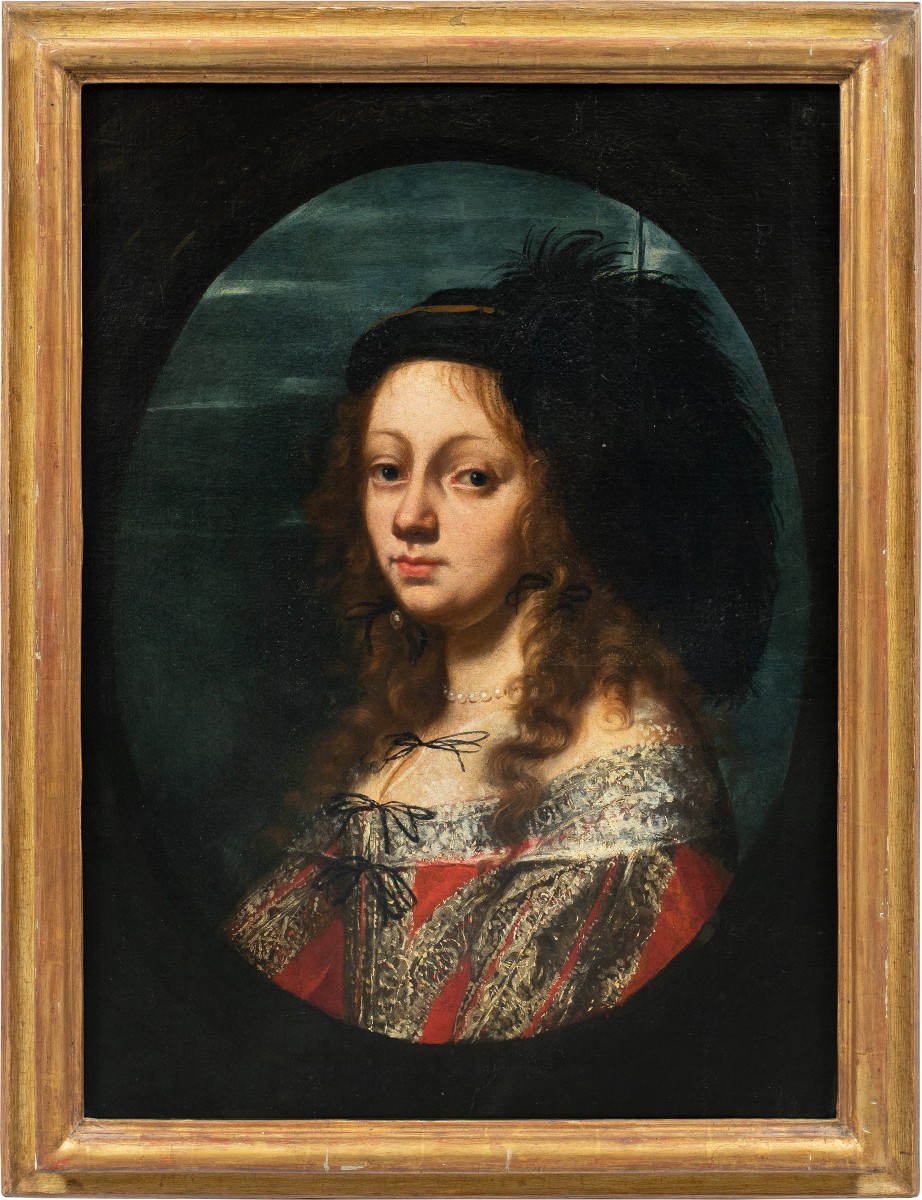 Pier Francesco Cittadini (Milano 1616 - Bologna 1681) attribuito - Ritratto di dama.