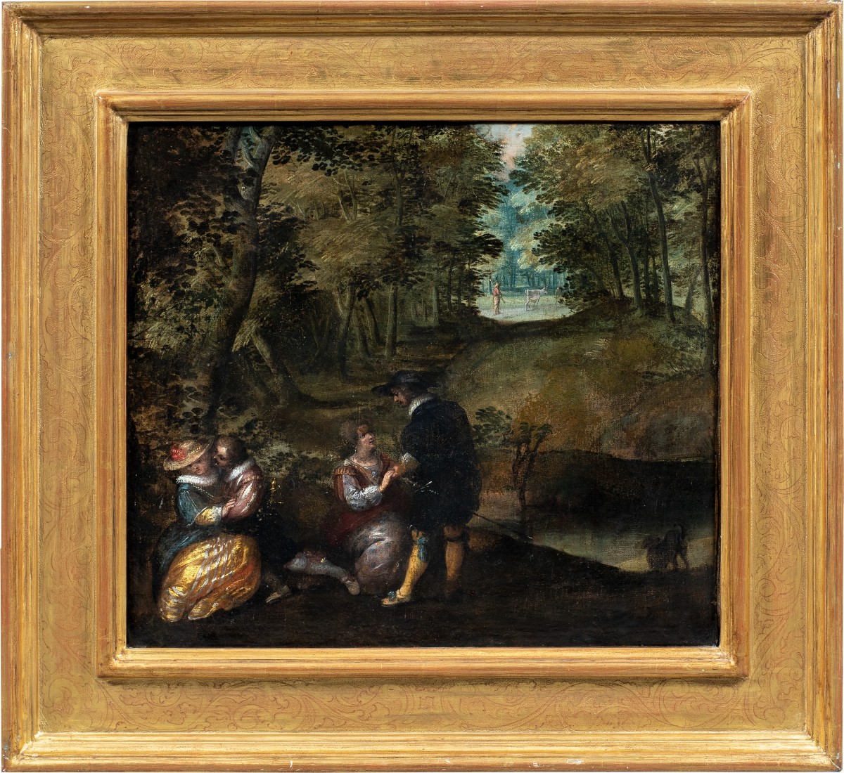 Lodewijk Toeput, detto Ludovico Pozzoserrato (XVI) - Incontro fra dame e cavalieri.
