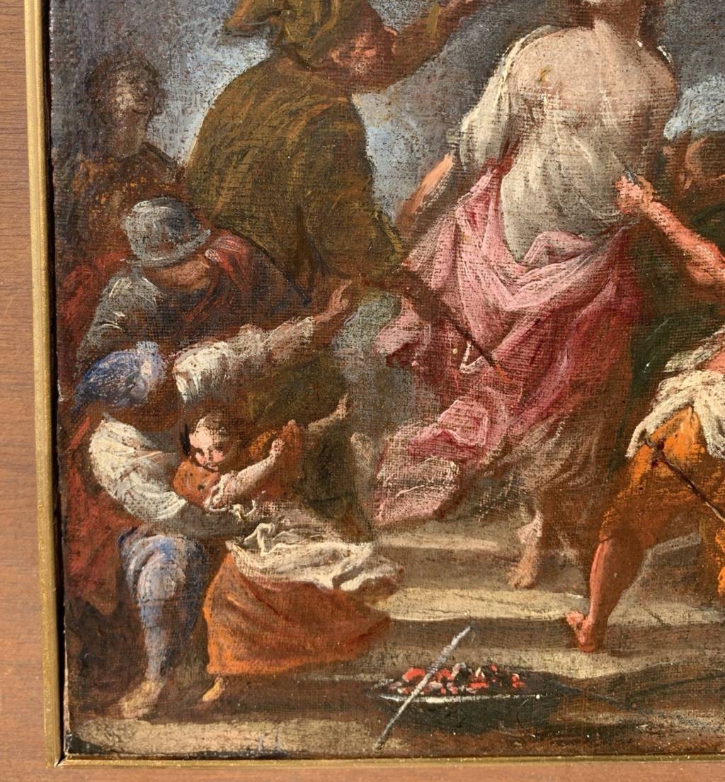 Maestro napoletano (XVII-XVIII sec.) - Bozzetto per martirio di Sant'Agata.-photo-1