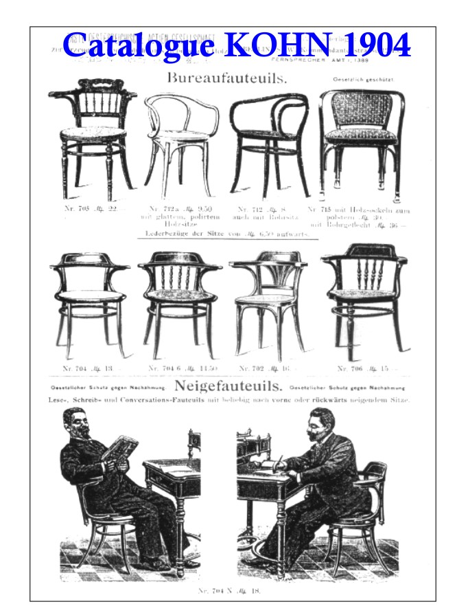 Poltroncina da ufficio in legno intagliato. Jacob & Josef Kohn, Vienna 1903/1904.-photo-4