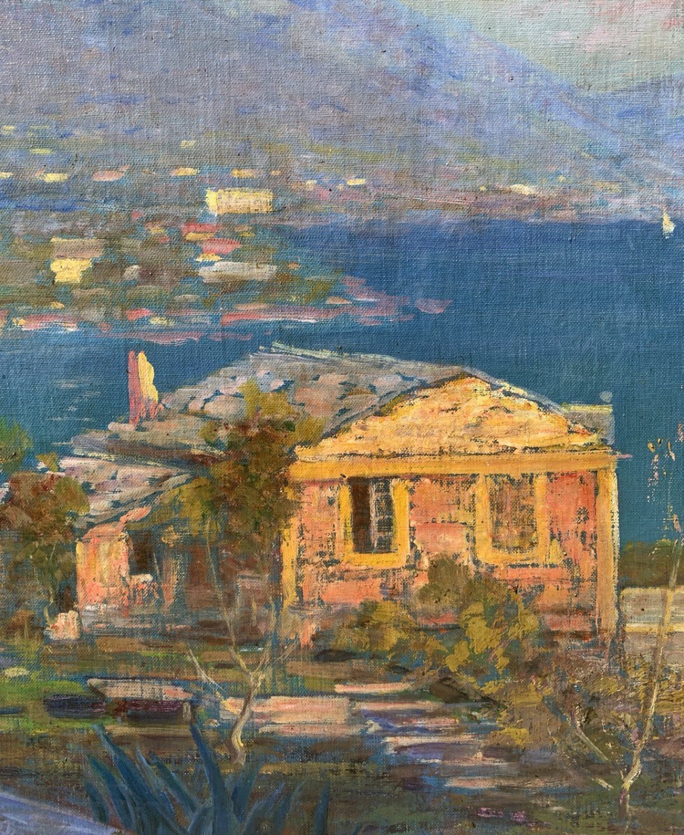Carlo Costantino Tagliabue (Bresso 1880 - Milano 1960) - Il golfo di Rapallo.-photo-3