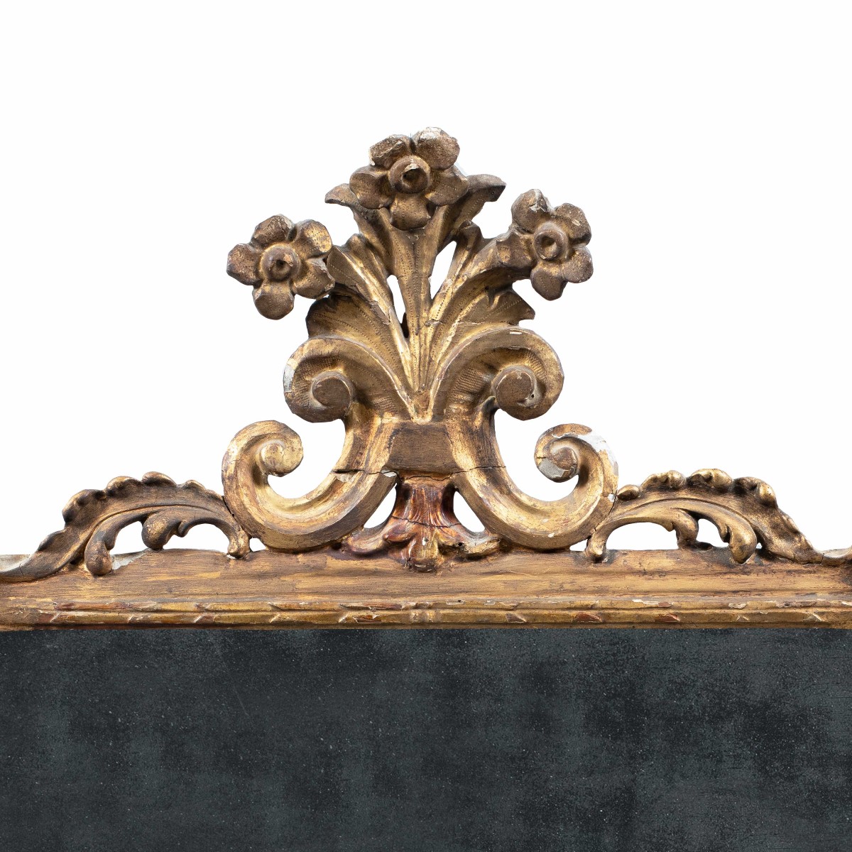 Specchiera in legno intagliato e dorato. Italia, XVIII secolo.-photo-2