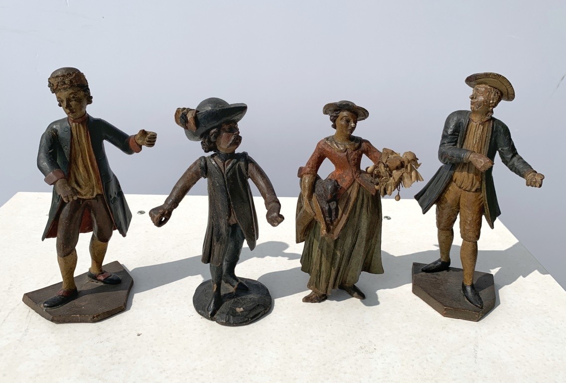 Quattro sculturine da tavolo - Gruppo di popolani - Venezia, fine XVIII secolo.-photo-2