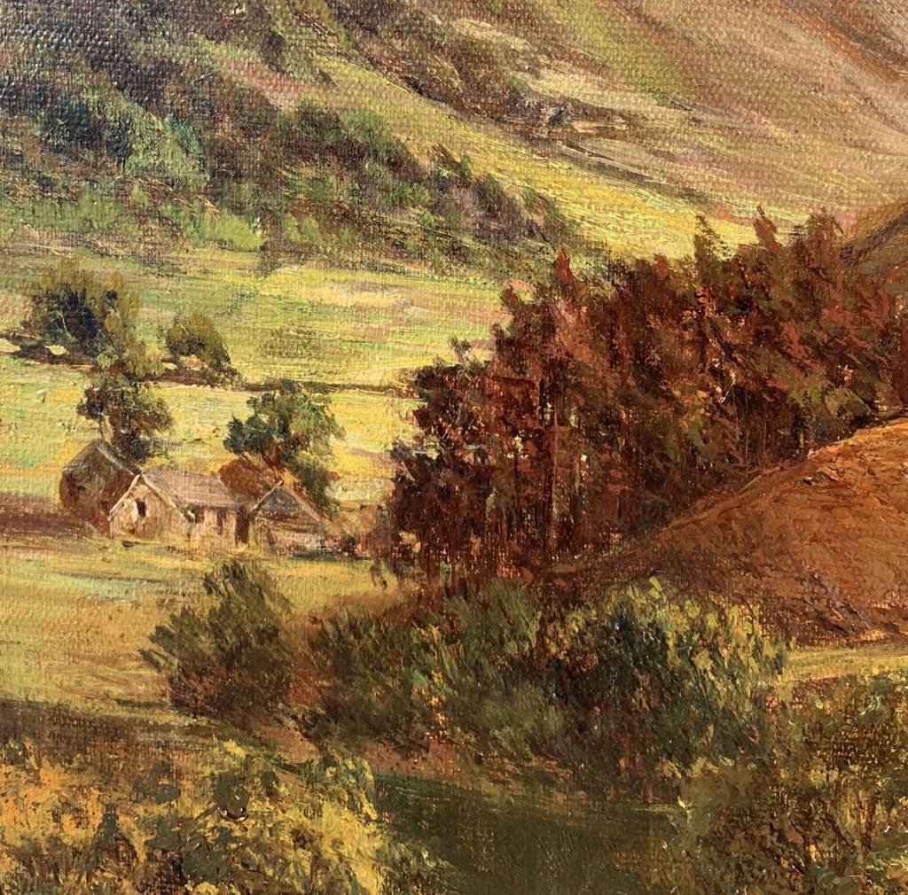 Pittore europeo (datato 1925) - Paesaggio montano.-photo-1